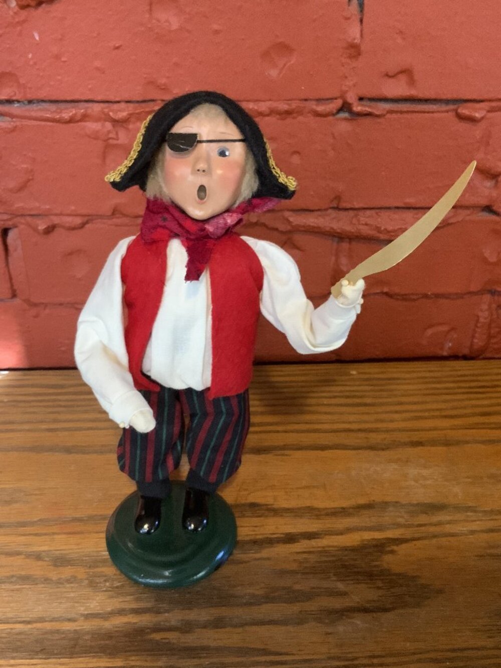 Vintage Byers' Choice Carolers Boy in Pirate Costume with Sword 9" - Halloween